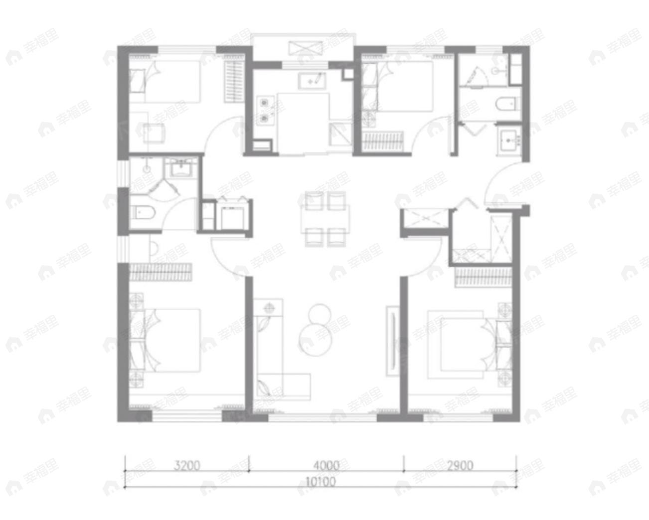 华曦府4室2厅2卫户型图