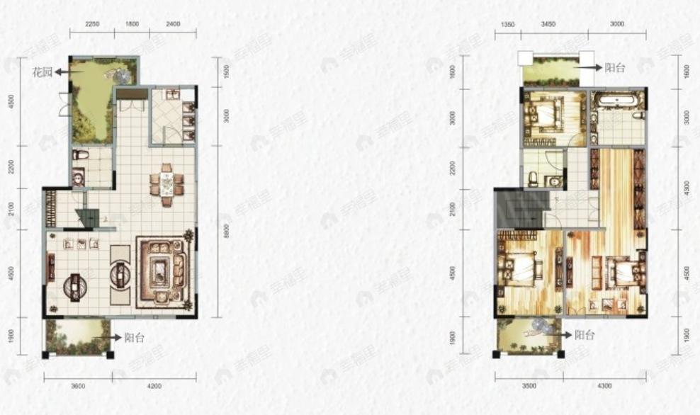 西安国际美术城3室2厅3卫户型图