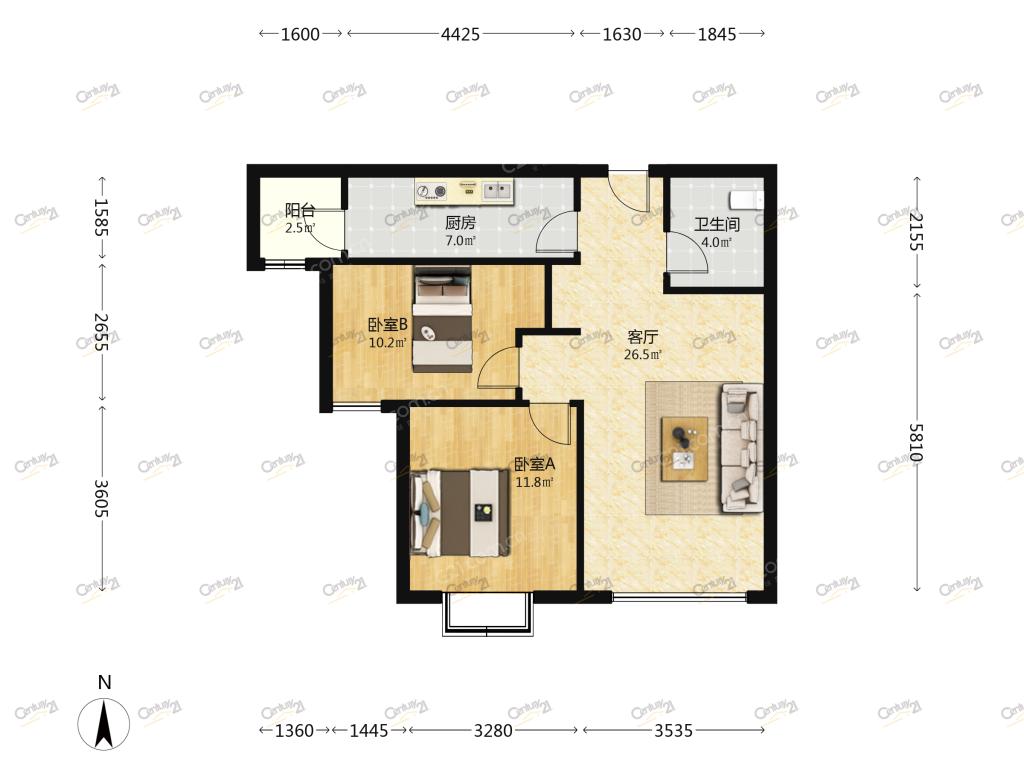 整租·富力城(A区)
