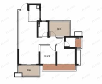 盛邦香颂·品园3室2厅2卫户型图