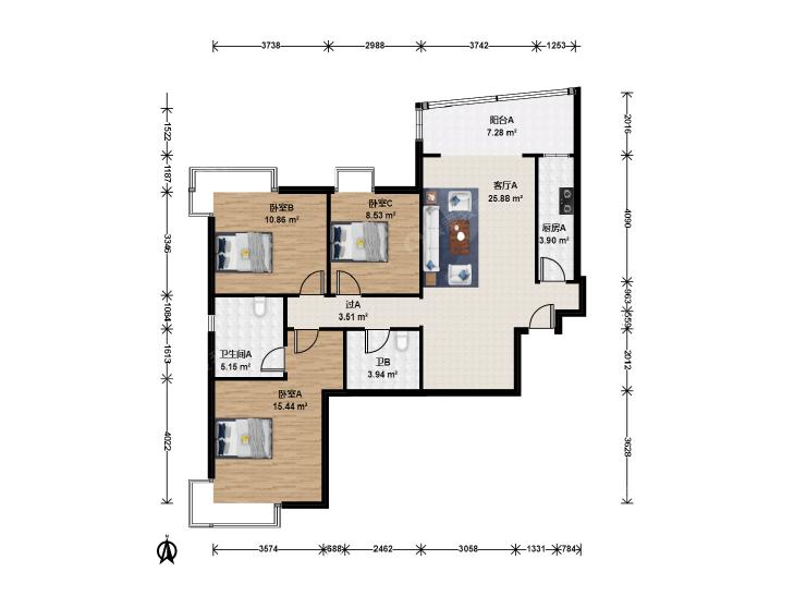 整租·珠江骏景(中区)