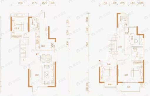 路劲国际城4室2厅3卫户型图