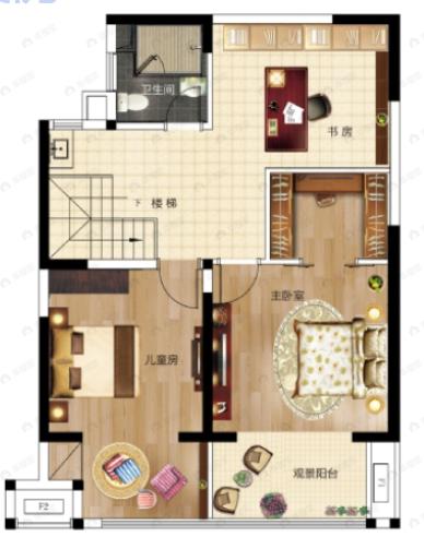 云松金域华府4室2厅1卫户型图