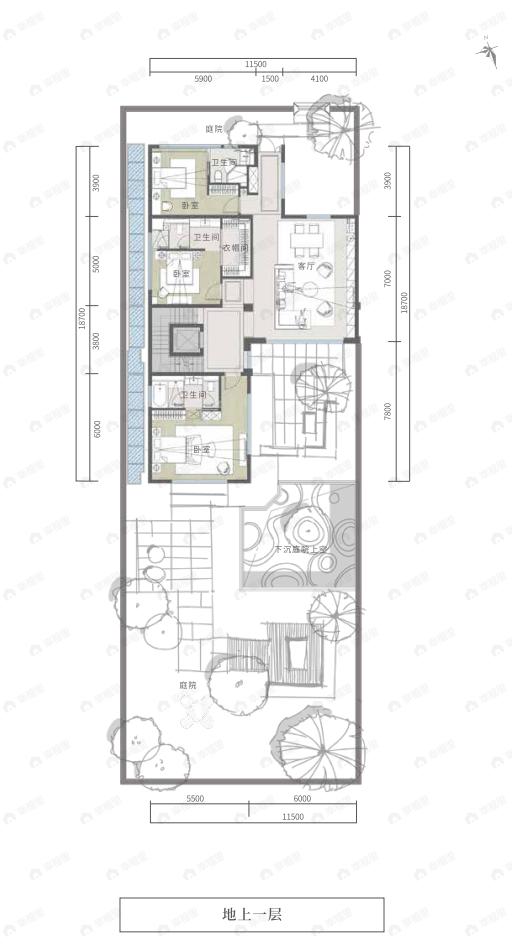 府右十八号7室4厅8卫户型图