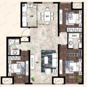 首开·如院3室2厅2卫户型图