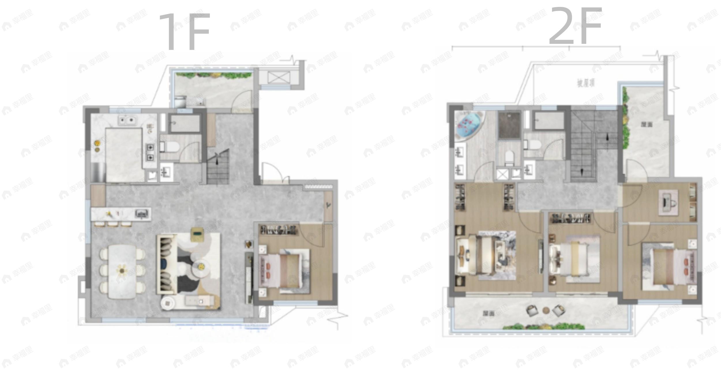 保利时区北新4室2厅3卫户型图