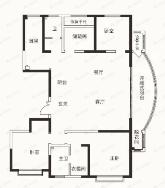 沣西逸园3室2厅2卫户型图