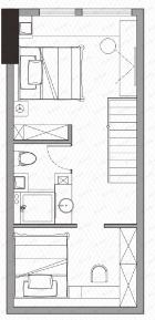 2室2厅2卫建面38m²北户型图