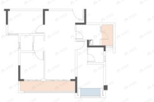 北京城建龙樾生态城3室2厅2卫户型图