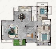 商都河洛阜园4室2厅2卫户型图