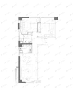 佳龙上林驿2室2厅1卫户型图