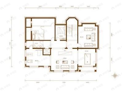 4室2厅4卫建面473m²北|南户型图