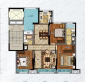 青阳华府3室2厅2卫户型图