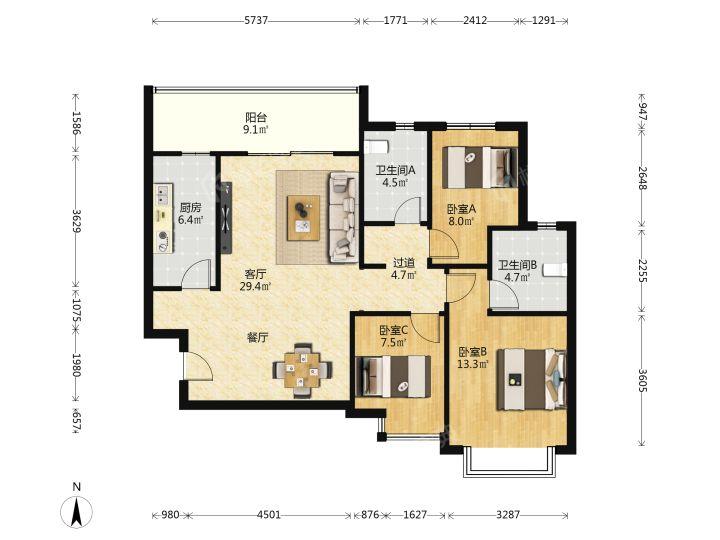 整租·恒大雅苑