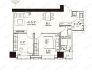 海景文苑2室2厅1卫户型图