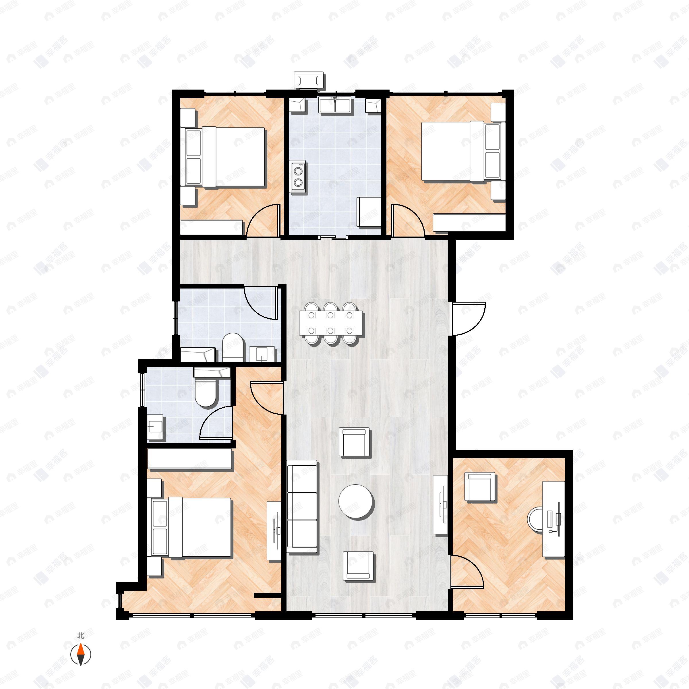 建发珺和府4室2厅2卫户型图