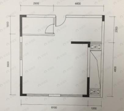 1室建面66平户型图