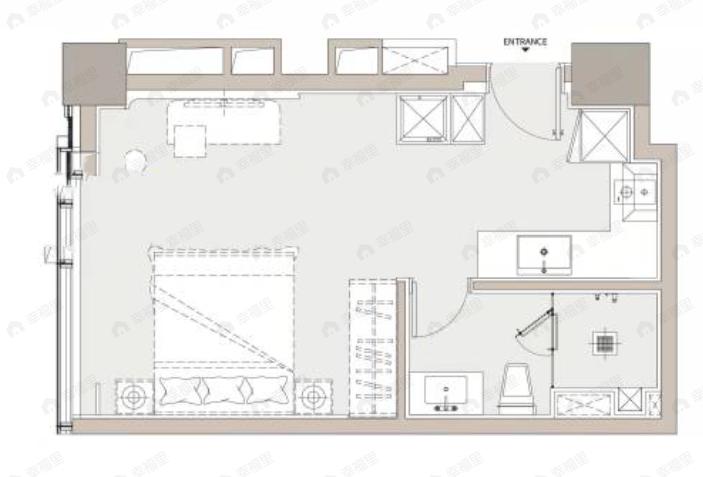 金陵中環1室1厅1卫户型图