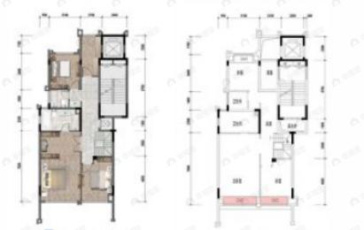 4室2厅3卫建面184平南|北户型图