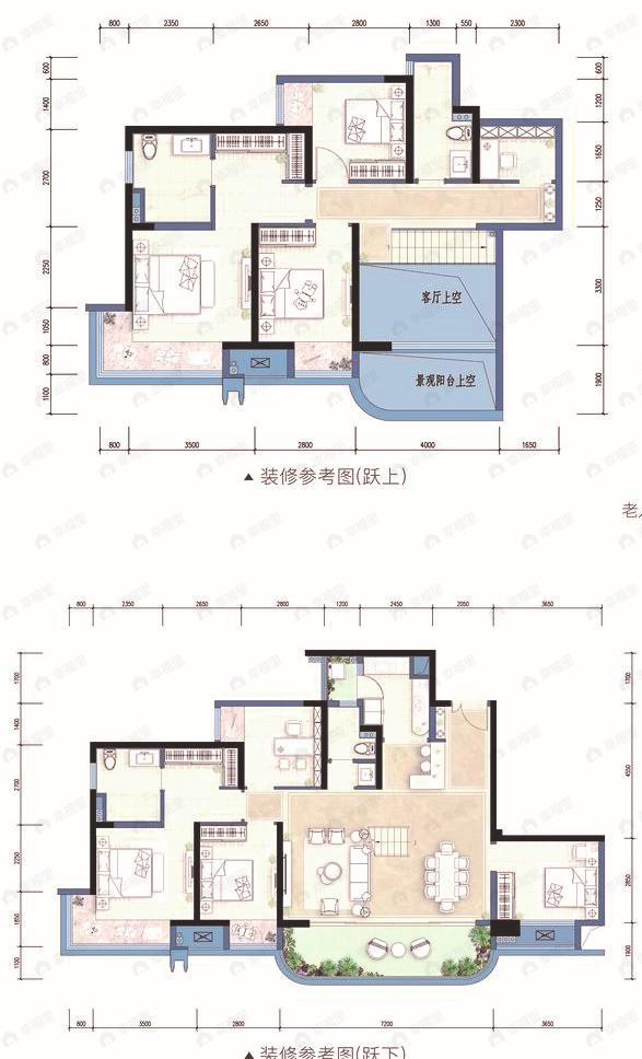 卓越皇后道7室2厅4卫户型图