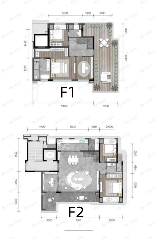 龙湖焕城4室2厅2卫户型图