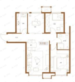 北科建水岸华府3室2厅1卫户型图