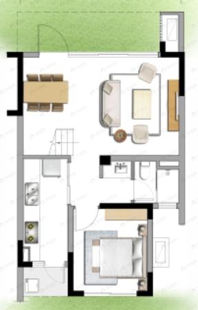 3室1厅3卫建面121平西北户型图