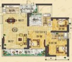 3室2厅2卫建面134平南|北户型图