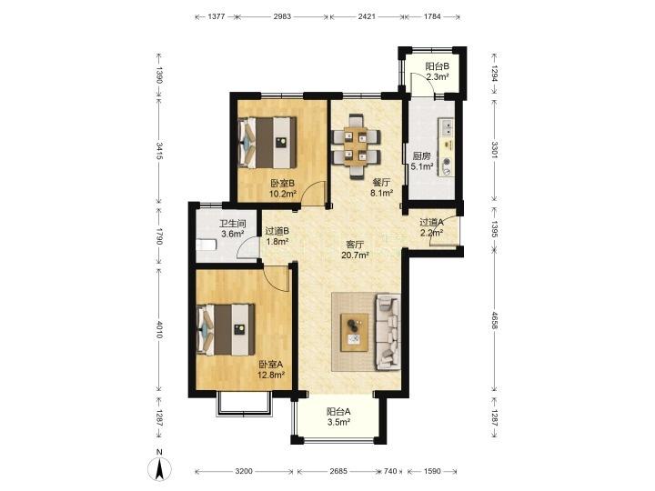 整租·恒盛波尔多小镇(北区)