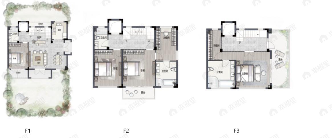 4室2厅4卫建面232平户型图