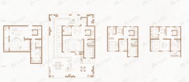 5室2厅4卫建面225平户型图