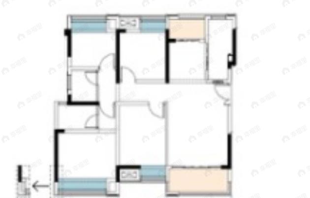 协信星澜汇3室2厅2卫户型图