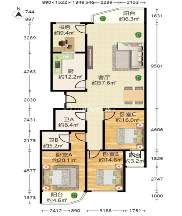 整租·世纪城(春荫园)