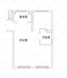 1室1厅1卫建面79平北|南户型图