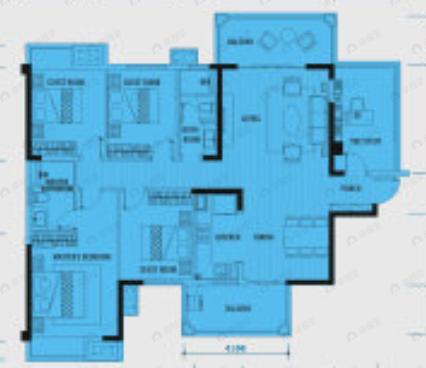 5室2厅2卫建面141平户型图