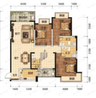 6室2厅5卫建面250平户型图
