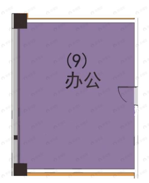 1室1厅建面76平户型图