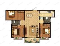 菊潭毓秀园3室2厅2卫户型图