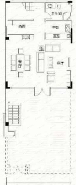 3室2厅3卫建面193平户型图