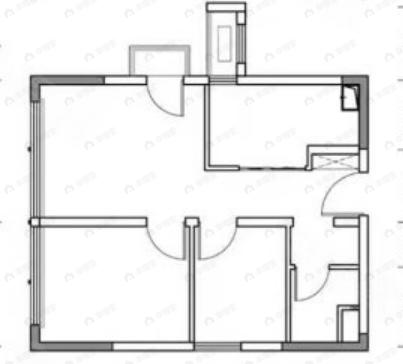 蓝光西环里2室2厅1卫户型图