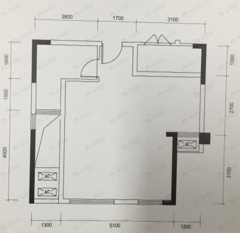 锦利锦城壹号1室户型图