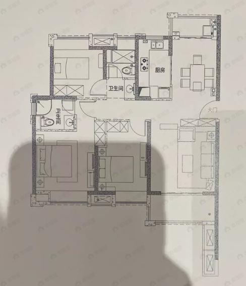 龙湖春江郦城3室2厅2卫户型图