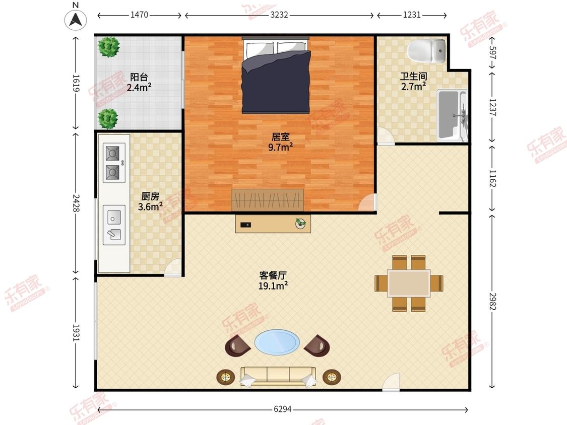 整租·华盛峰荟名庭