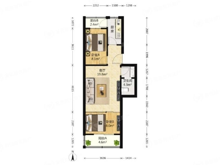 整租·双兴东区