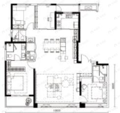 中粮奥体壹号4室2厅3卫户型图