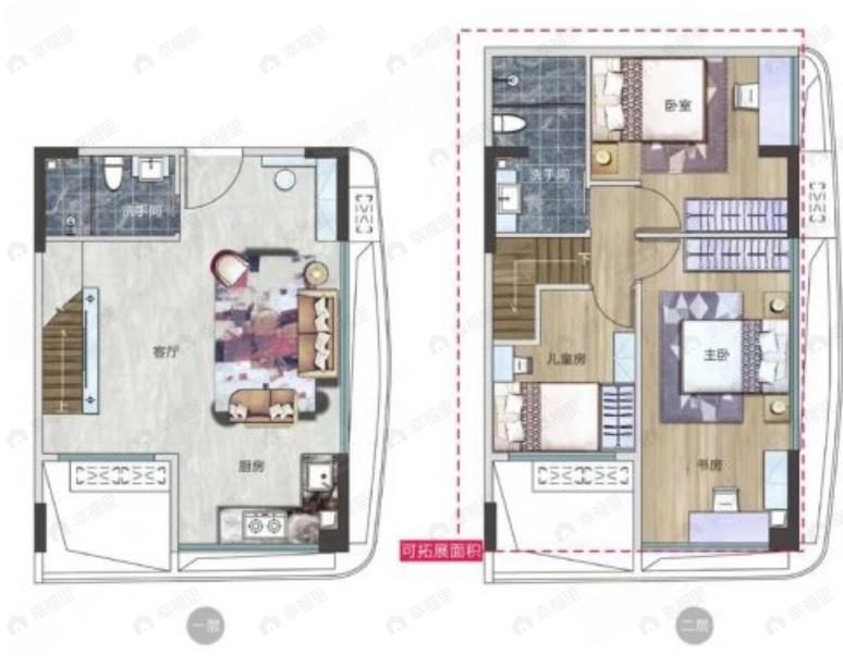 青年说3室2厅2卫户型图