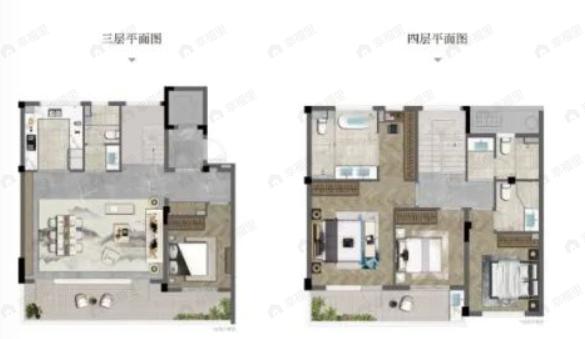 4室2厅4卫建面173平南户型图