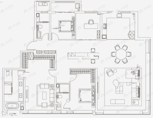 融创云潮府4室2厅3卫户型图