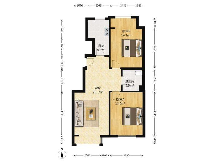 整租·芭蕾雨悦都(一期)