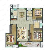 港中旅和乐小镇3室2厅2卫户型图